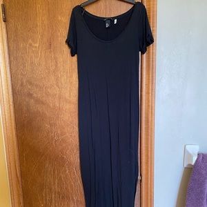 Long Black T-Shirt Dress H&M